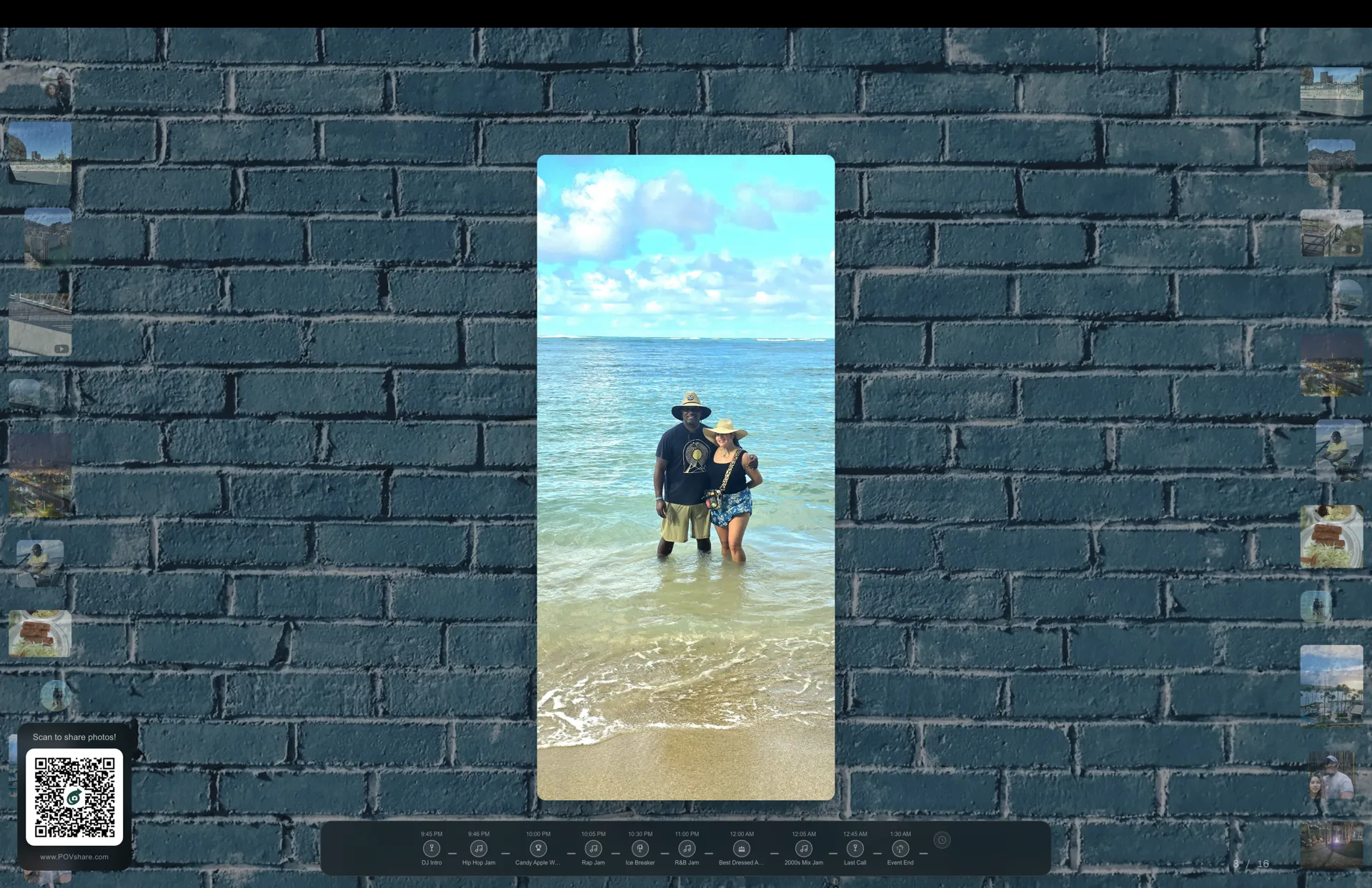 Live wall with itinerary timeline